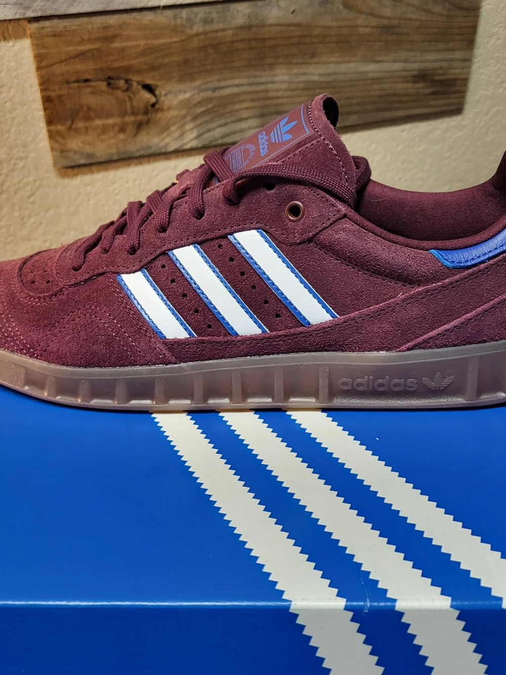 *NEW* Adidas Handball Top RM Shoes Maroon/White/Blue Size Men’s 12 Women's 13